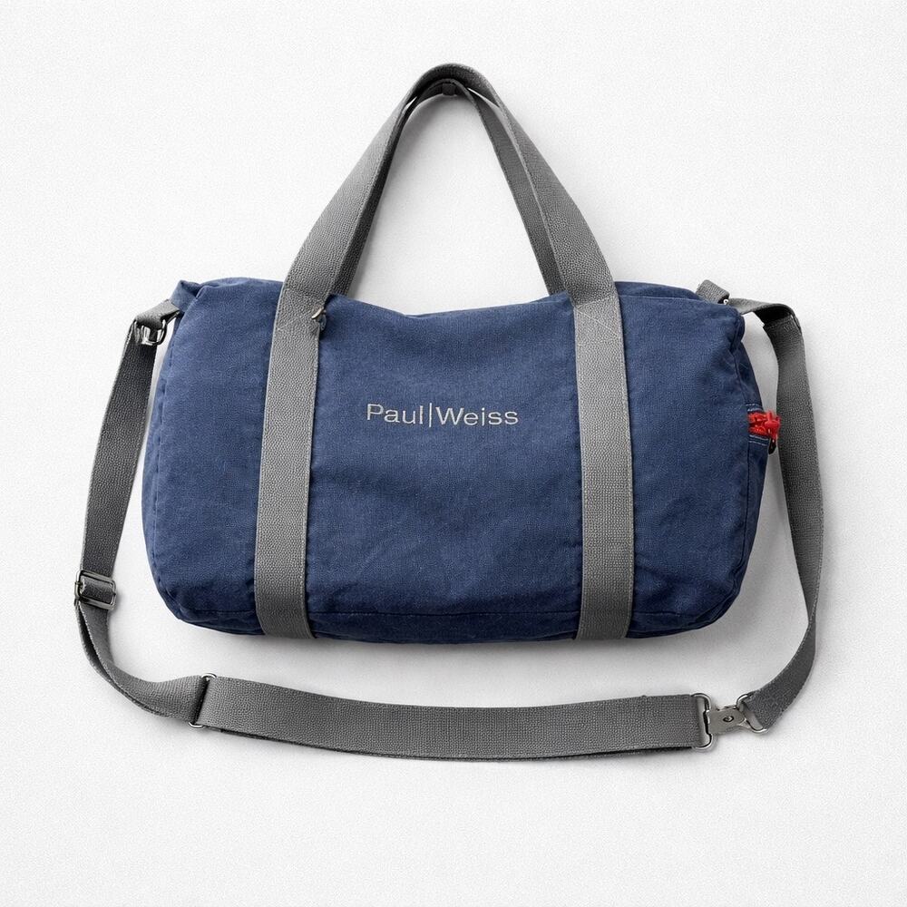 Hudson Sutler Heritage Blue/Gray Commuter Duffel Canvas Weekender Bag Paul Weiss - Picture 2 of 13
